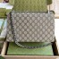 Gucci Dionysus Small Shoulder Bag in GG Canvas with Taupe Suede