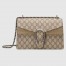 Gucci Dionysus Small Shoulder Bag in GG Canvas with Taupe Suede