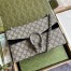 Gucci Dionysus Small Shoulder Bag in GG Canvas with Black Suede