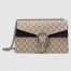 Gucci Dionysus Small Shoulder Bag in GG Canvas with Black Suede