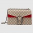 Gucci Dionysus Small Shoulder Bag in GG Canvas with Red Suede