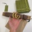 Gucci Jumbo GG & Brown Leahter Belt 38MM with Double G Buckle