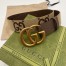 Gucci Jumbo GG & Brown Leahter Belt 38MM with Double G Buckle