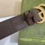 Gucci Jumbo GG & Brown Leahter Belt 38MM with Double G Buckle
