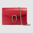 Gucci Dionysus Mini Chain Wallet in Red Leather