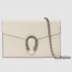 Gucci Dionysus Mini Chain Wallet in White Leather