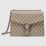 Gucci Dionysus Medium Shoulder Bag in GG Canvas with Taupe Suede