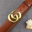 Gucci Brown Leather Belt 38MM with Double G Buckle