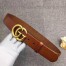 Gucci Brown Leather Belt 38MM with Double G Buckle
