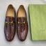 Gucci Men's Jordaan Loafers in Brown Crocodile Embosses Leather