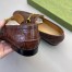 Gucci Men's Jordaan Loafers in Brown Crocodile Embosses Leather