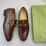 Gucci Men's Jordaan Loafers in Brown Crocodile Embosses Leather