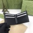 Gucci Bi-fold Wallet In Black Signature Leather with Web