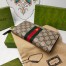 Gucci Zip Around Wallet In Web Bee GG Supreme Canvas