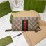 Gucci Zip Around Wallet In Web Bee GG Supreme Canvas
