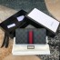 Gucci Zip Around Wallet in Black GG Supreme Canvas with Web