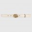 Gucci GG Marmont Thin Belt 20MM in White Leather