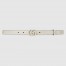 Gucci GG Marmont Belt 20MM in White Leather with White Buckle