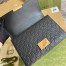 Gucci Padlock Medium Shoulder Bag in Black Guccissima Leather