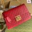 Gucci Padlock Medium Shoulder Bag in Red Guccissima Leather