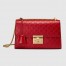 Gucci Padlock Medium Shoulder Bag in Red Guccissima Leather
