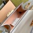 Gucci Padlock Small Shoulder Bag in GG Canvas with White Leather