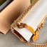 Gucci Padlock Small Shoulder Bag in GG Canvas with White Leather