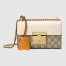 Gucci Padlock Small Shoulder Bag in GG Canvas with White Leather