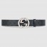 Gucci Black GG Supreme Belt 38MM with Interlocking G Buckle