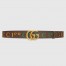 Gucci Brown GG Marmont Belt 30MM with Gucci 100 Print