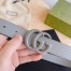 Gucci GG Marmont Grey Belt 30MM with Grey Double G Buckle