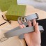 Gucci GG Marmont Grey Belt 30MM with Grey Double G Buckle
