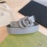 Gucci GG Marmont Grey Belt 30MM with Grey Double G Buckle