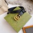 Gucci Black Leather Belt 30MM with Antiqued Brass Double G Buckle