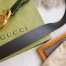 Gucci Black Leather Belt 30MM with Antiqued Brass Double G Buckle