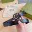 Gucci GG Marmont Black Belt 30MM with Black Double G Buckle