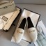 Gucci Women's Foldable Slim Horsebit Loafers in White Leather