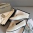 Gucci Women's Foldable Slim Horsebit Loafers in White Leather