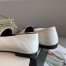 Gucci Women's Foldable Slim Horsebit Loafers in White Leather
