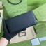 Gucci GG Marmont Zip Around Wallet In Black Leather