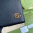 Gucci GG Marmont Zip Around Wallet In Black Leather