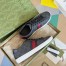 Gucci Men's Ace Sneakers in Black GG Supreme Canvas with Web