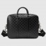 Gucci Medium Briefcase in Black Signature Leather