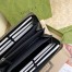 Gucci GG Marmont Zip Around Wallet In Black Matelasse Leather