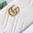 Gucci GG Marmont Zip Around Wallet In White Matelasse Leather