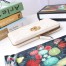 Gucci GG Marmont Zip Around Wallet In White Matelasse Leather