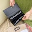 Gucci GG Marmont Continental Wallet In Black Matelasse Leather