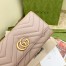 Gucci GG Marmont Continental Wallet In Dusty Pink Matelasse Leather