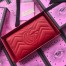 Gucci GG Marmont Continental Wallet In Red Matelasse Leather