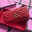 Gucci GG Marmont Continental Wallet In Red Matelasse Leather